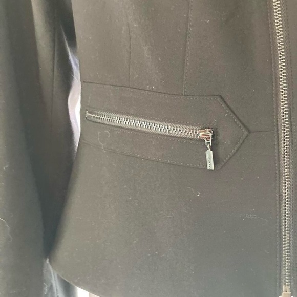 Calvin Klein Black Women's Blazer with detail zipper front and pockets 2 - Picture 5 of 6